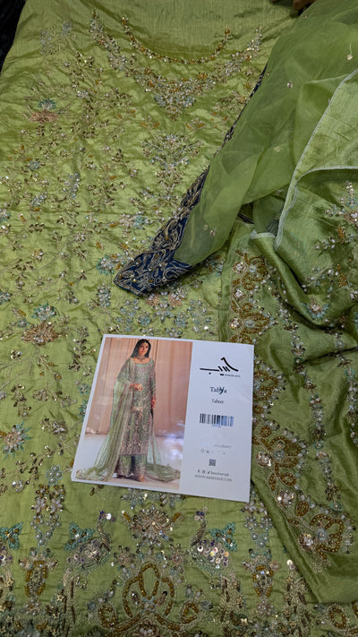 TABYA RAW SILK TABEER PISTACHIO