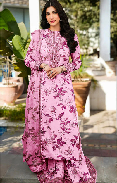 ANEELAS PRINTED LAWN PINK