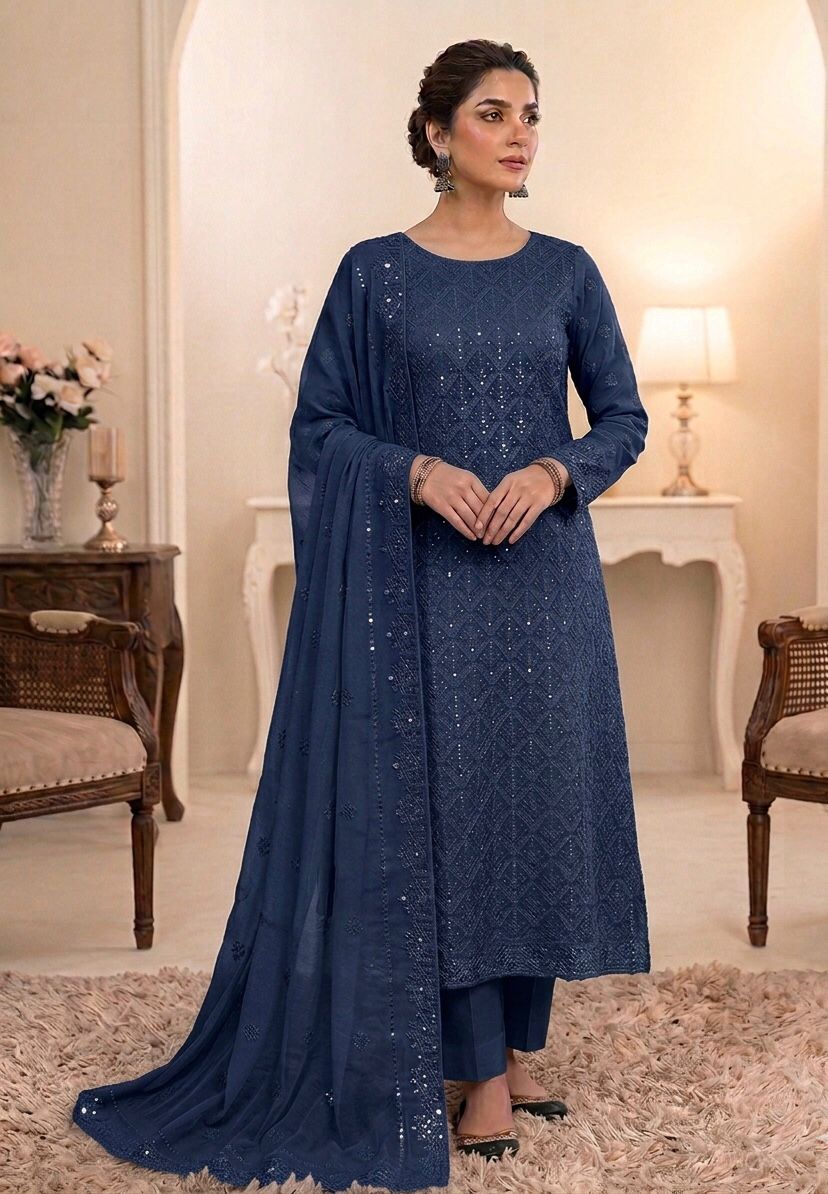 Premium 9mm Chiffon 3-Piece Suit | R.A Fabrics