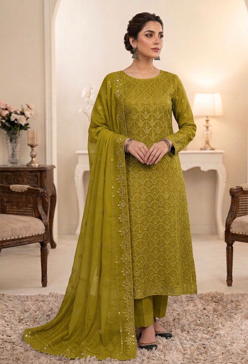 Premium 9mm Chiffon 3-Piece Suit | R.A Fabrics